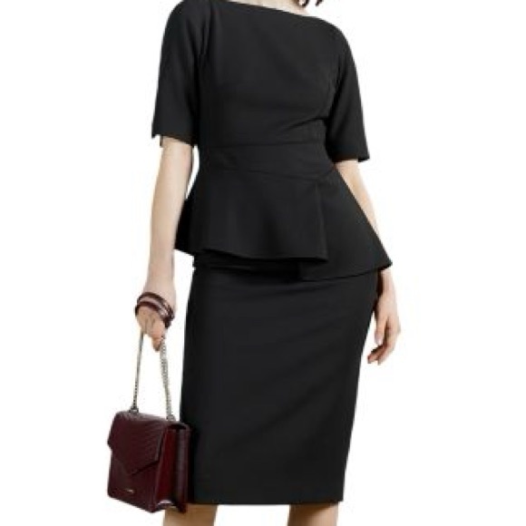 Ted Baker London Black Midi Dress - Picture 1 of 10